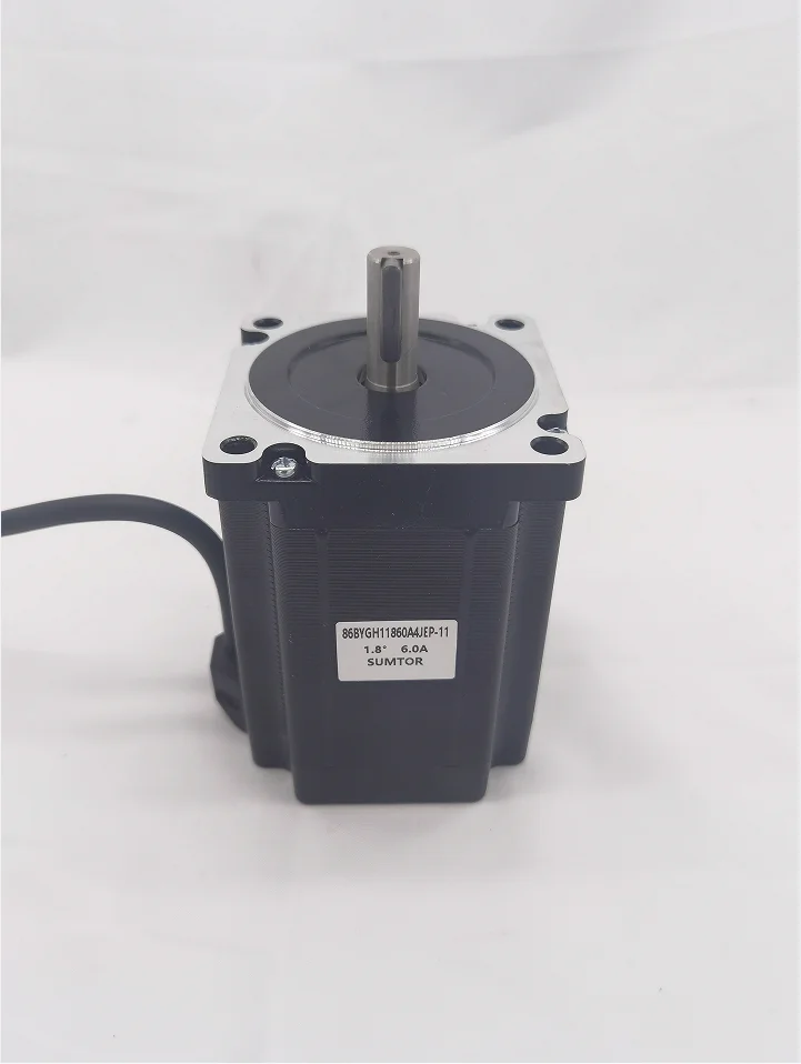 Nema34 2-phase 4-wire Stepper Motor 118mm High Torque 8.5Nm 1.8 Degree 6A Milling Flat Shaft / Keyway Shaft 12.7mm Hybrid Motor