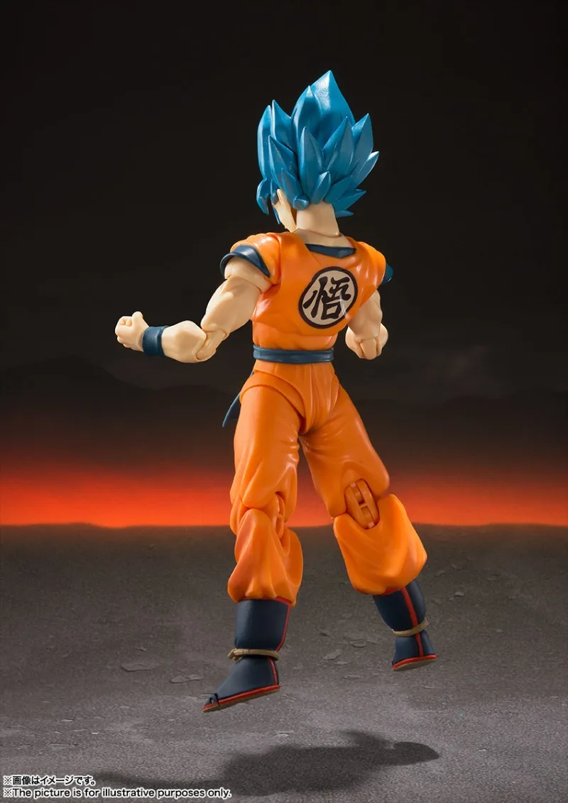 In Stock Bandai S.H.Figuarts Dragon Ball Super Super Saiyan Blue Son Goku Action Figure Gift for Boys Collectible - view 3