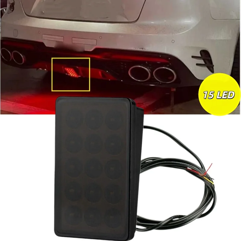Car LED Brake Light F1 Style 15 LED Rear Strobe Flashing Warning Stop Safety Signal Lamps Tail Brake Stop Lamp