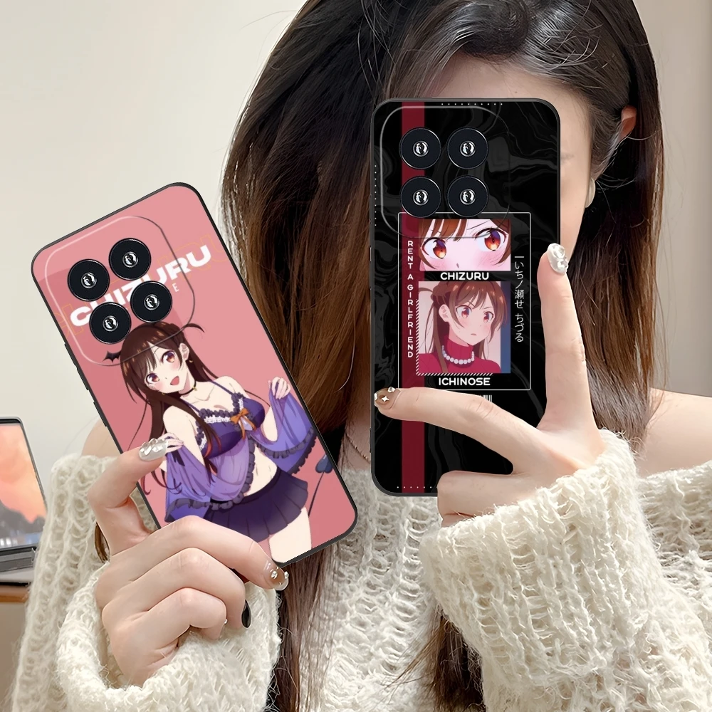 Anime Chizuru Ichinose Mobile Cell Phone Case for Xiaomi 14 13 12 11 10 9 T Ultra Lite Pro S SE X 5G Black Phone Cover Shell