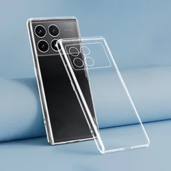 Luxury Soft TPU Mobile Phone Case for Xiaomi PocoX6 Poco X6 Pro X6Pro 5G Transparent Silicone Clear Thin Back Cover Fundas Coque