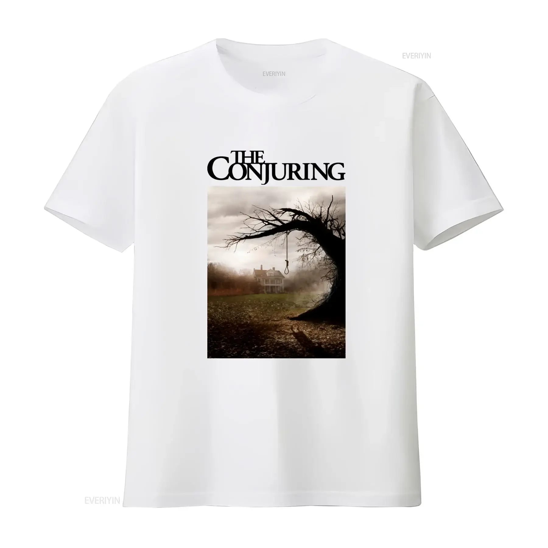 The Conjuring Movie Poster Tree Design Premium Canvas T Shirt Black vintage Washed Unisex Top For Everyday Wear fashion