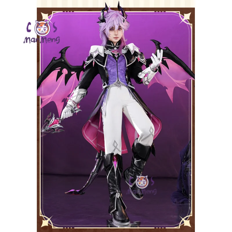 

Durin Cosplay Costume Game Genshin Impact Horn tail shoe cover wing prop Halloween Christmas man handsome new full set uniform