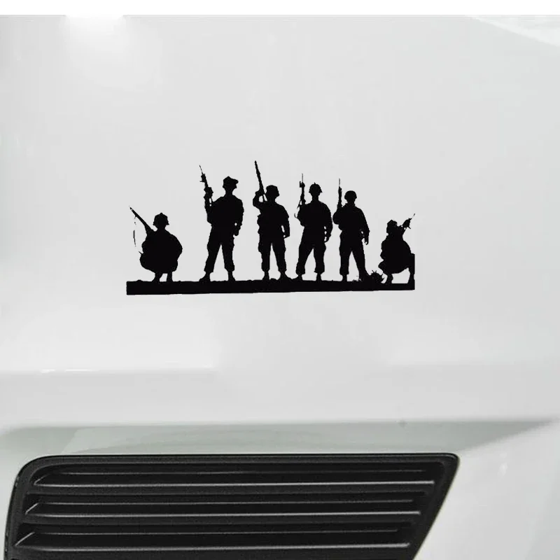 13.5cmX6cm Car Styling Army Shooting Stylish Funny Car Window Car Stickers