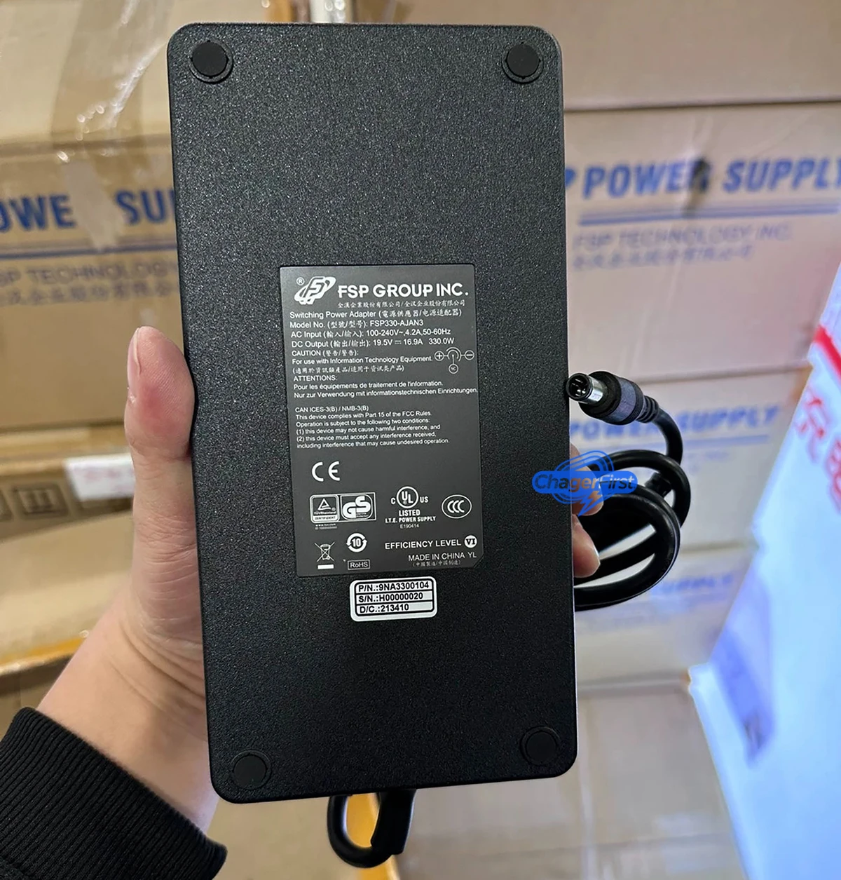 Genuine FSP330-AJAN3 FSP330-AJAN3-T 19.5V 16.9A 330W AC Adapter for Philips Evnia 34M2C7600MV AOC AGON AG353UCG 7.4x5.0mm Pin