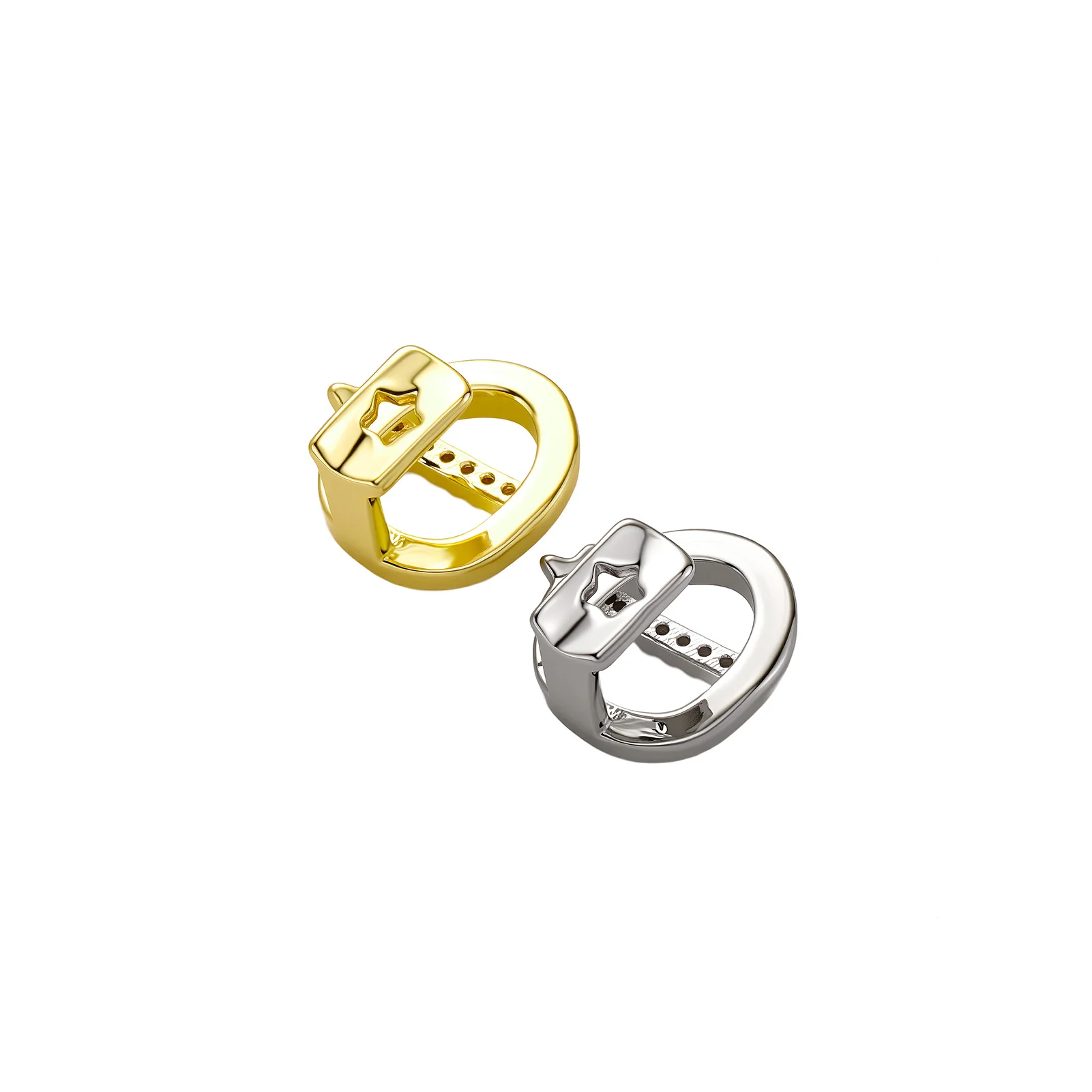 JINAO Hip Hop Hollow shooting star Single Teeth Round CZ Grillz Men Top&Bottom shinny Grill Punk Rapper Christmas Gift
