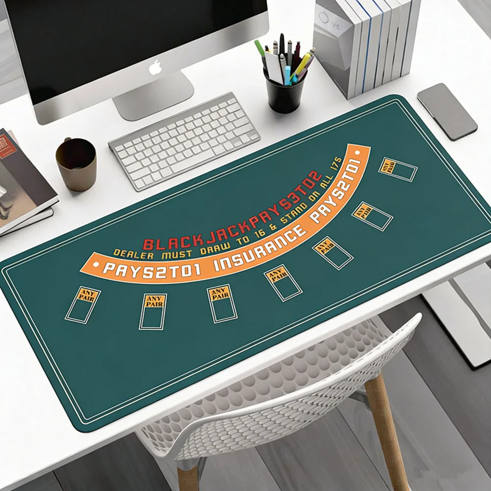 

Резиновый портативный коврик XXL для покера и блэкджека, игровой коврик, противоскользящая прочная поверхность, коврик для офисной клавиатуры и мыши