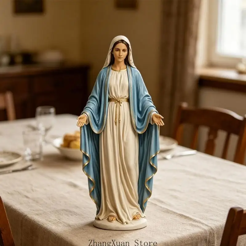 Statue der Jungfrau Maria für katholische Altardekorationen, Figur der seligen Mutter, religiöses Geschenk für religiöse – Detail 4