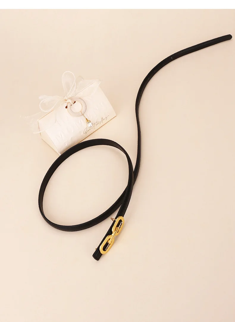Hochwertiger Damengürtel; Feine und leichte Luxus-Modeaccessoires; Ledergürtel für Damen; Vielseitiger 8-förmiger Gürtel für – Detail 21