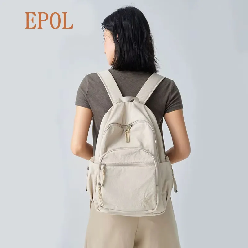Epol 2026 Women's Large Capacity Backpack Travel School Bag College Students Lightweight Wear-resistant Laptop Backpack 3059-03