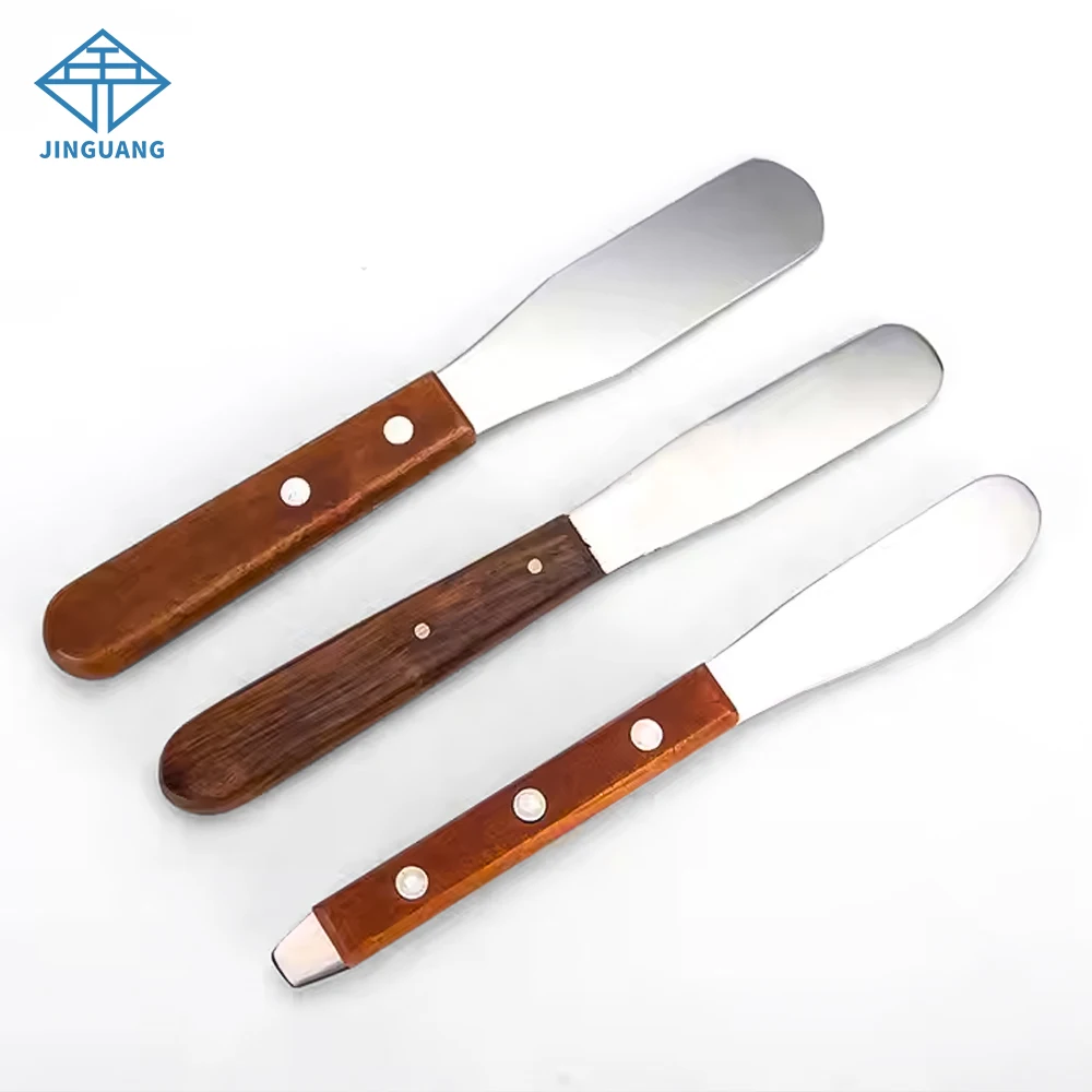 

10Pcs Dental Stainless Steel Plaster Gypsum Mixing Spatula Alignate Impression Materials Stir Knife with Wooden Handle