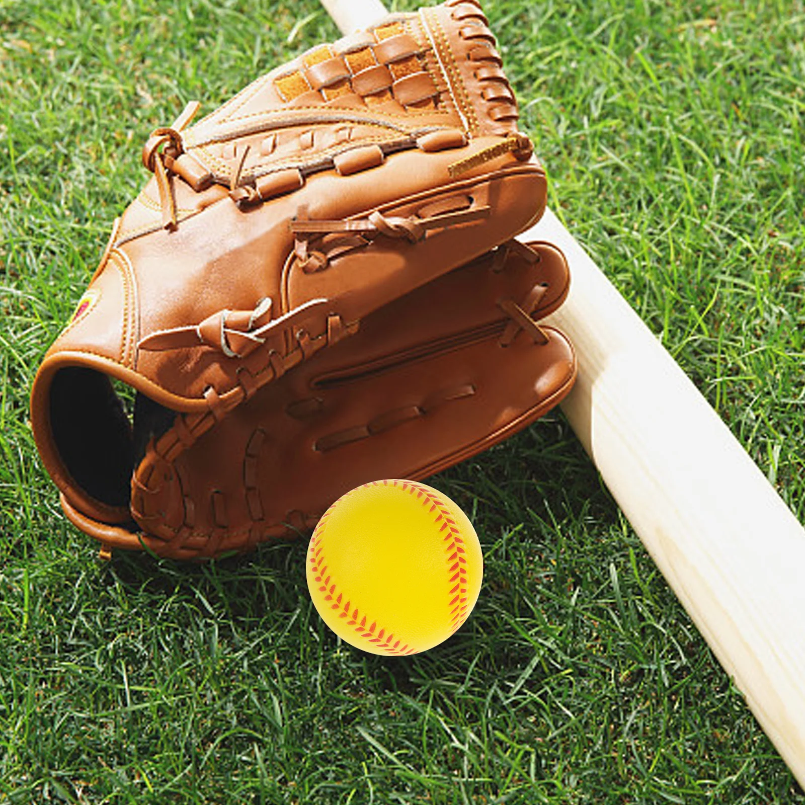 

12Pcs Durable Soft Baseballs Pu Material Training Balls For Kids Beginners Classic Appearance Stress Squeezing Toys