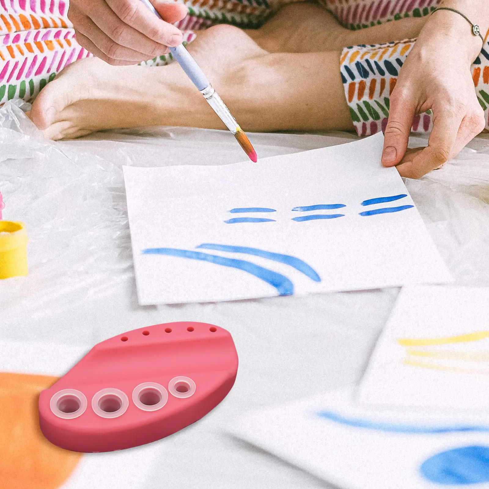 

200Pcs Easy Clean Silicone Ink Cups Clear Pigment Holders U Shape for Tattoo Artists Eyelash Extension Kits