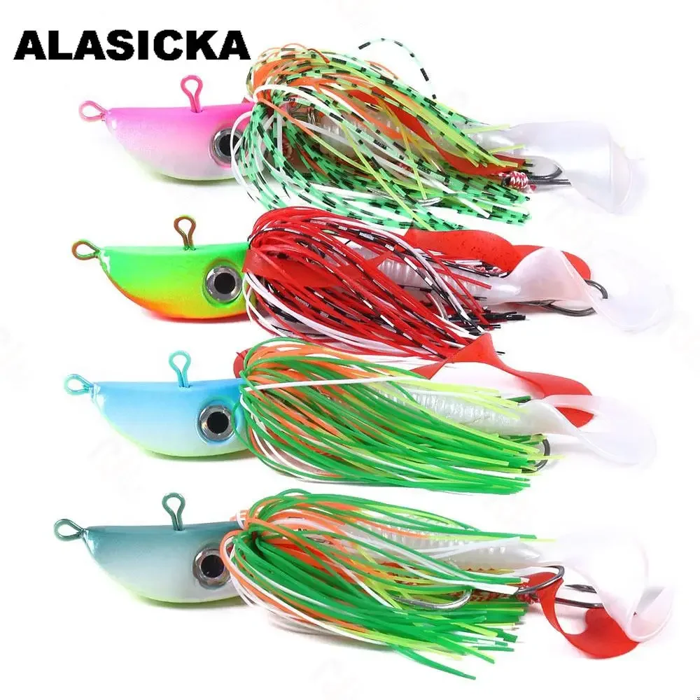 

ALASICKA 1PCS 20g Tenya Madai Jig Kabura Saltwater Fishing Lure Jighead Lead Sea Boating Bait Shrimp Rubber Skirt Fishing Bait