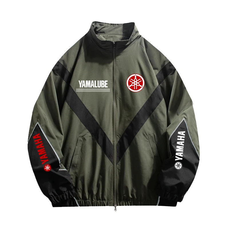 Yamaha Men's Lightweight Moto Jacket - Black, Grey, Green