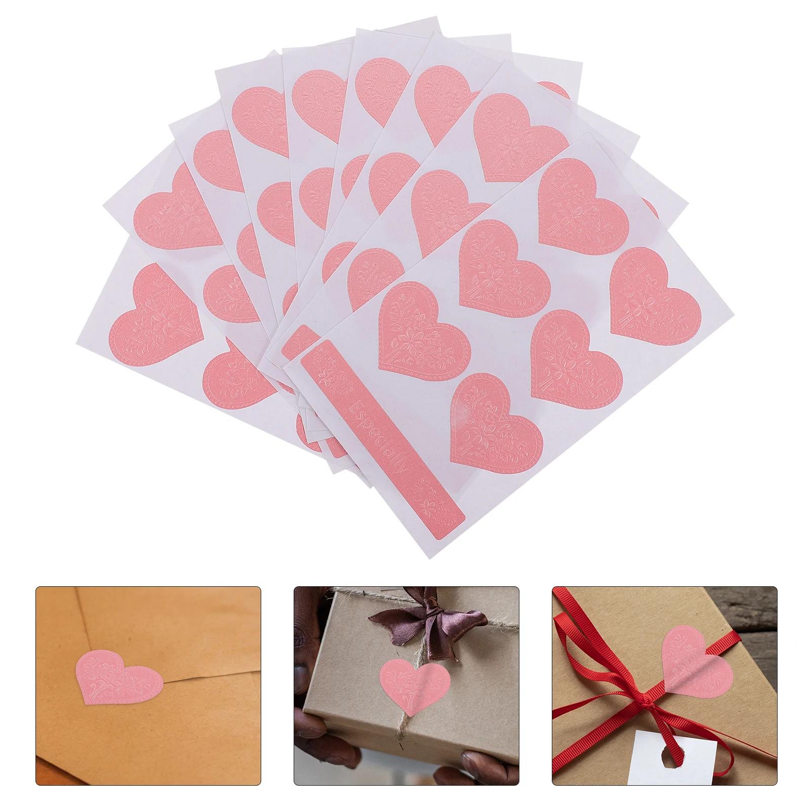 

10 Sheets Embossed Three-dimensional Stickers Bronzing Lacquer DIY Paper Cartoon