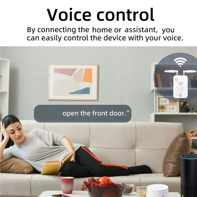 ABGI-10X Tuya Smart Wifi RF Duplicator Remote Control Copy For Electric Door Rolling Door Curtain Awning Sunshade