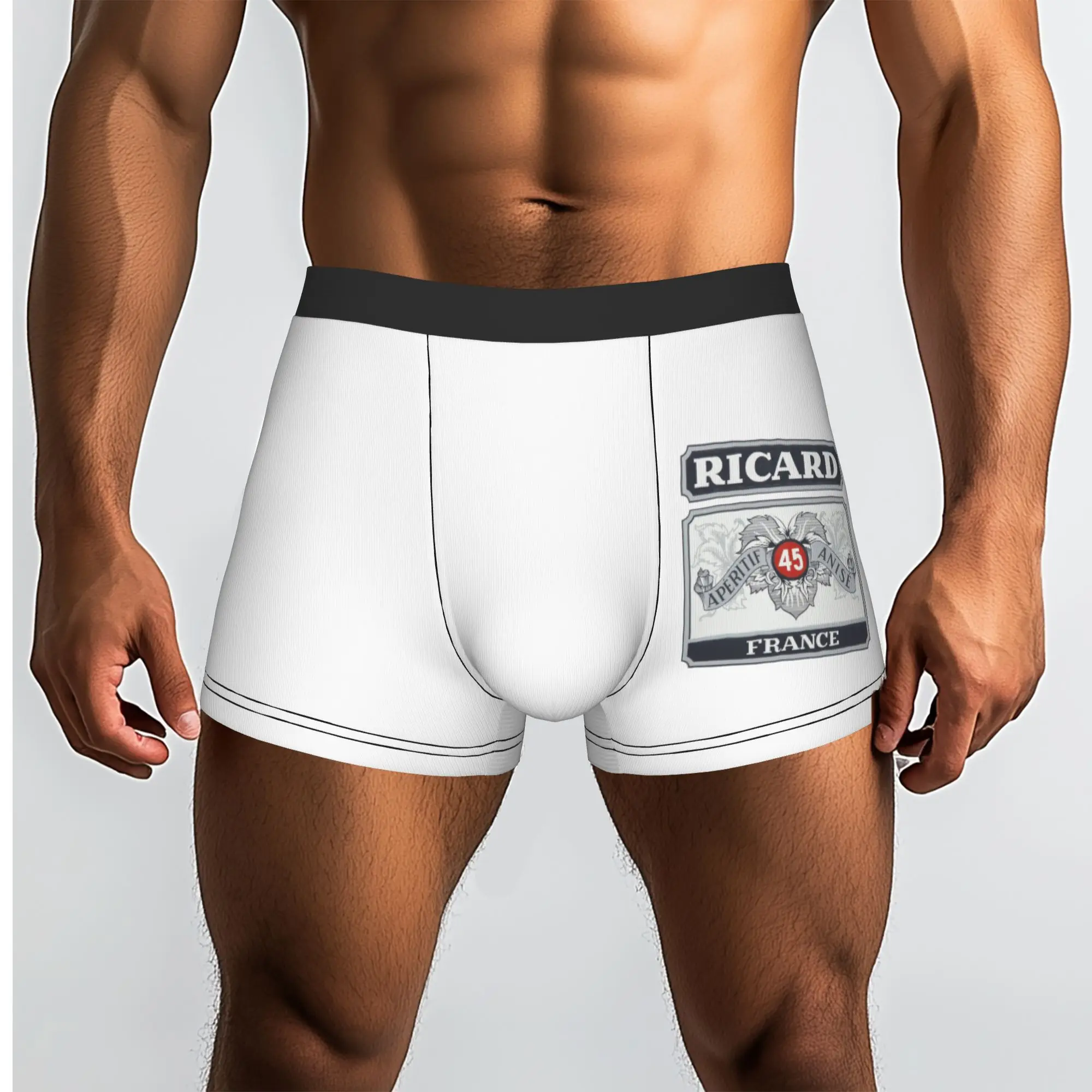 Custom Male Fashion Ricard Logo Underwear Marseille France Boxer Briefs Breathable Shorts Panties Underpants