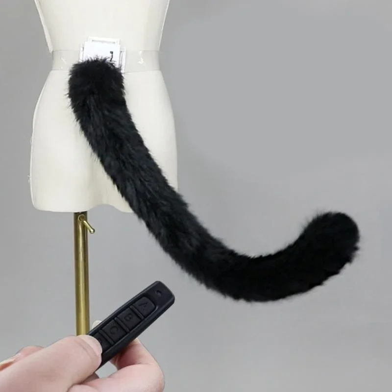 Preciosa cola de gato de peluche para Halloween, Carnaval, fiesta de cumpleaños, Control remoto, cola de cangrejo, accesorios de Cosplay de Anime