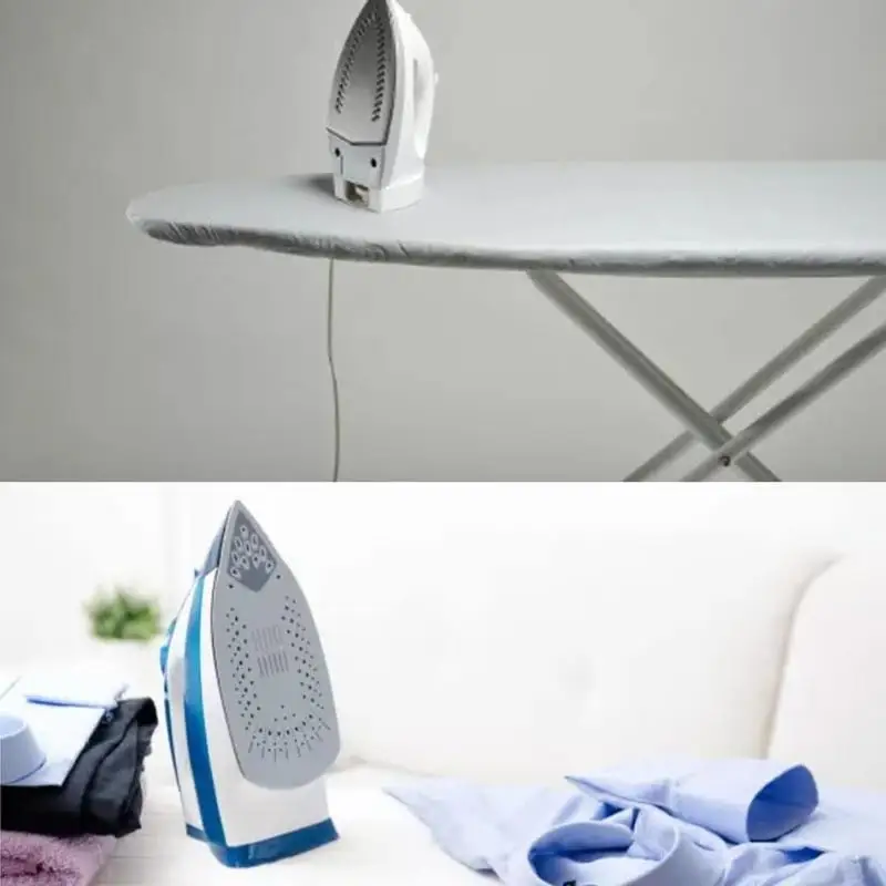 【Hot】Table Top Ironing Board Cover Heat Reflective Iron Board Covers Stain Resistant Thick Cotton Padding With Elastic Edge For