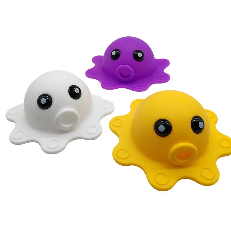 Silicone Bathtub Drain Cover Suction Cups Octopus Tub Overflow Drain Cover For Deeper Bath Adds Water Bathroom Spa Accessories