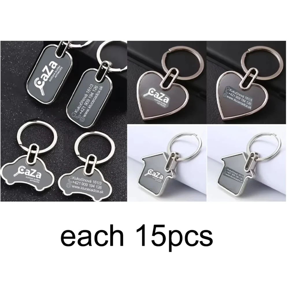 

Персонализированные брелоки-подвески для самостоятельного изготовления, 60 шт., с лазерной гравировкой с обеих сторон