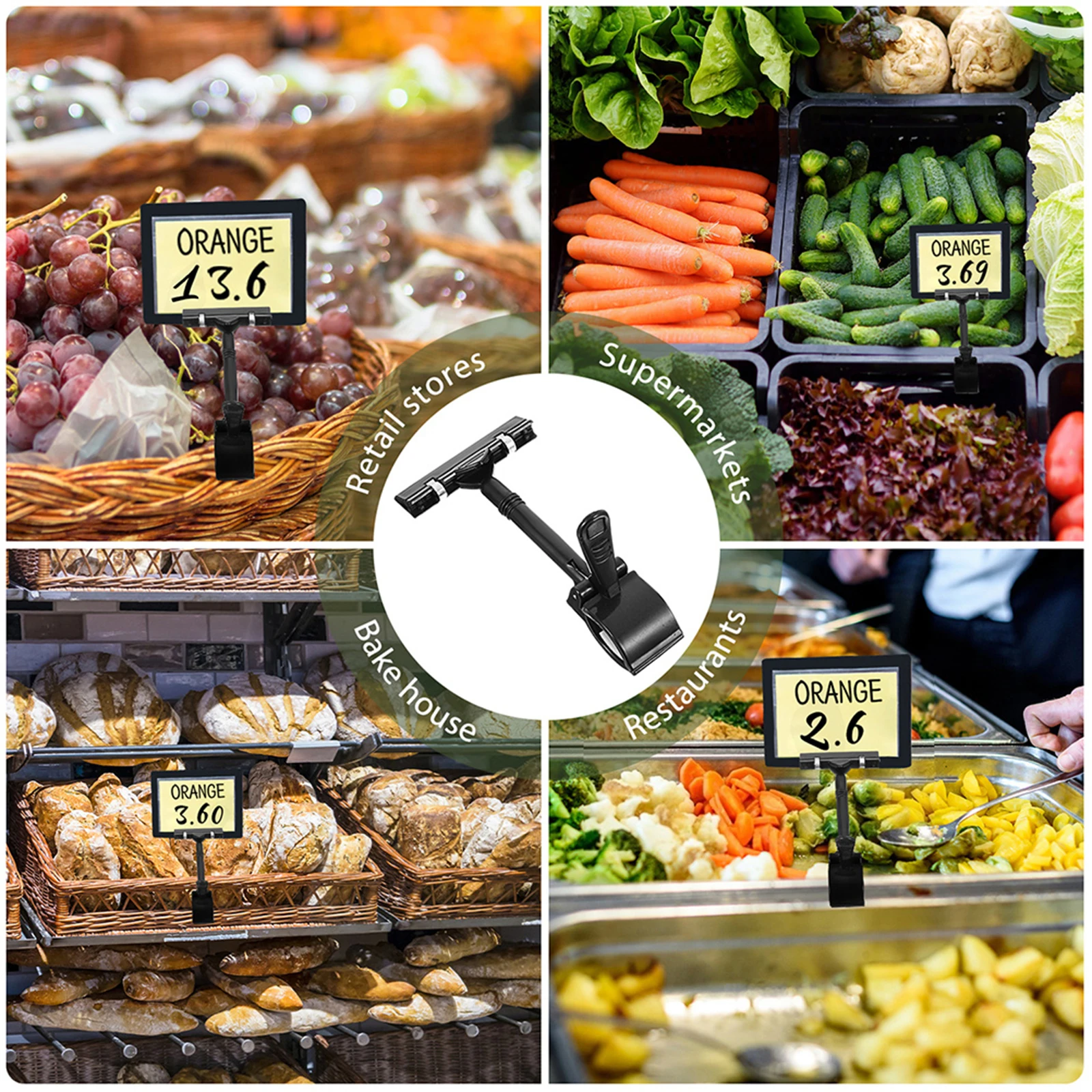 

Double Sided Sign Holder Clip 10 25Pcs Clear Acrylic Price Tag Display Holder for Retail Merchandising Rotatable Sign Clamp