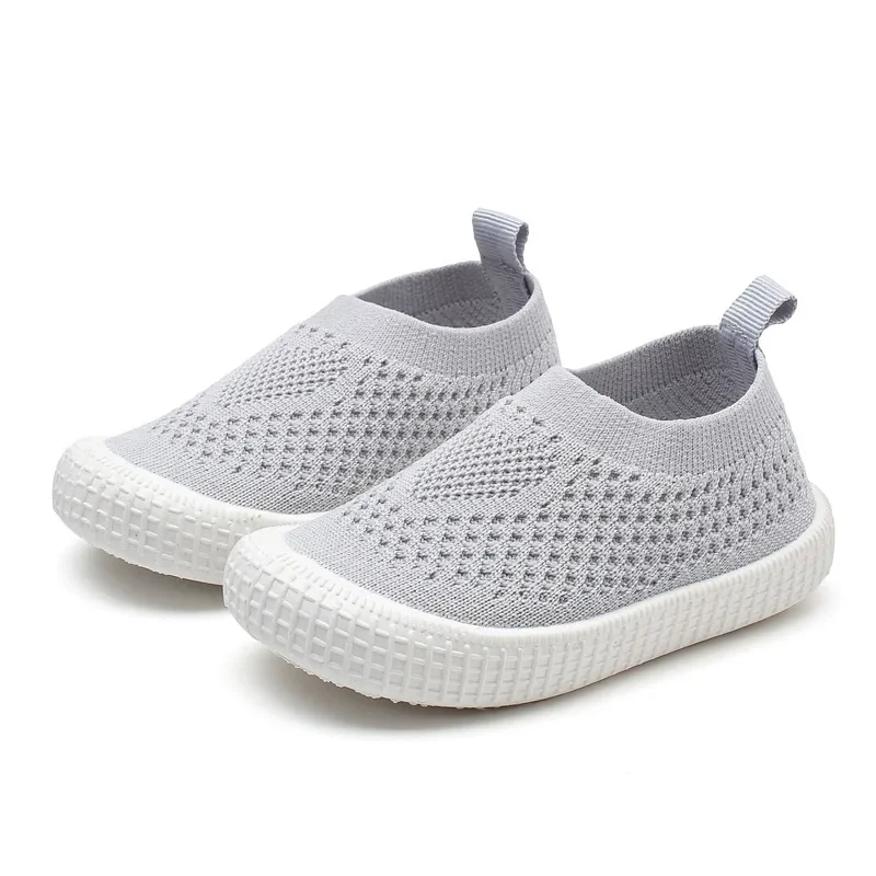 Children Casual Shoes Kids Sneakers Candy  Soft Stretch Fabric Breathable Slip-on Sports Shoes For Boys Girls Fashion Hot 2024