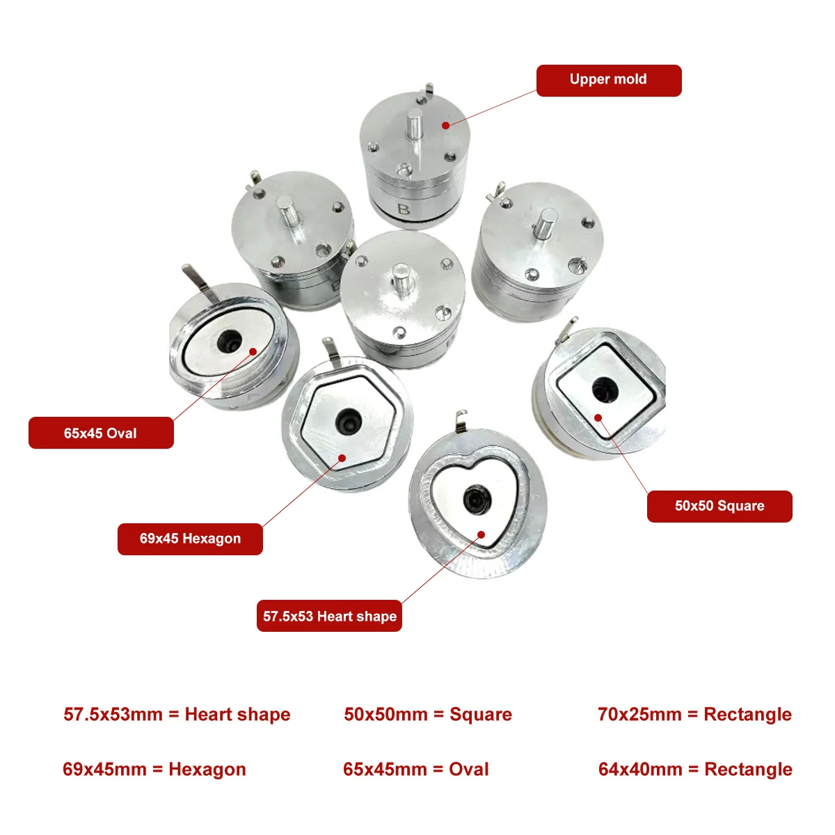 Custom Image Special‑Shape Pin Badge Press Machine Rotatable Hand‑Operated Metal Badge Maker With Assorted Shape Molds