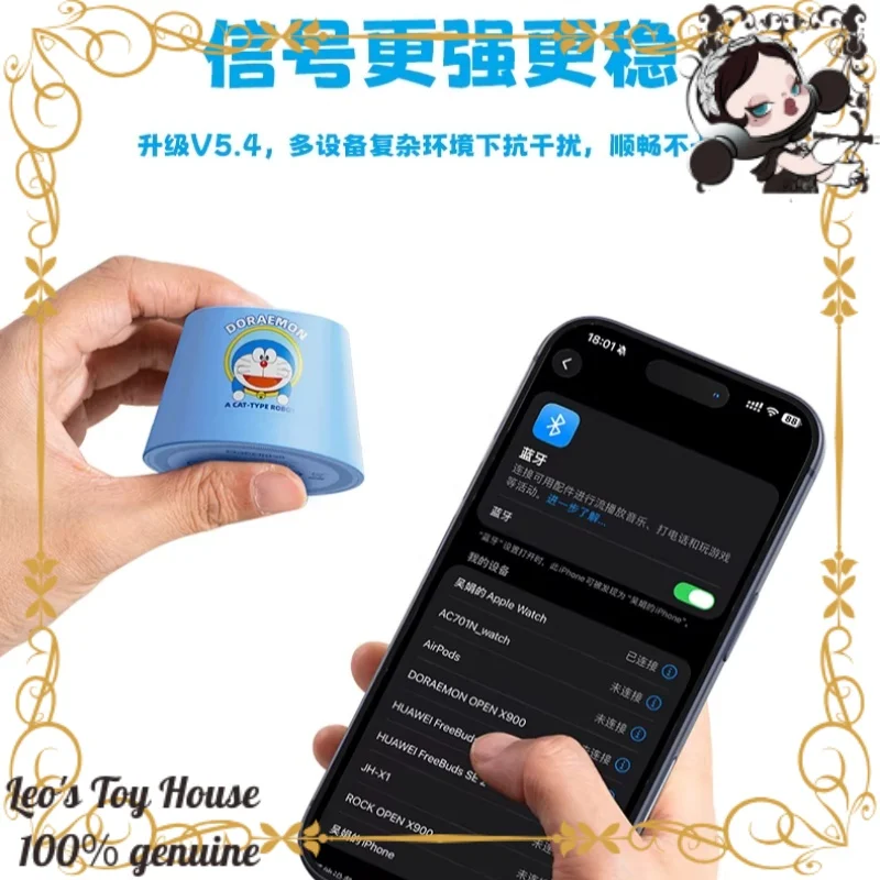 

Doraemon Magnetic Bluetooth Speaker Mini Wireless Portable Audio Device For Home Outdoor Casual Movie Viewing Travel Music Play