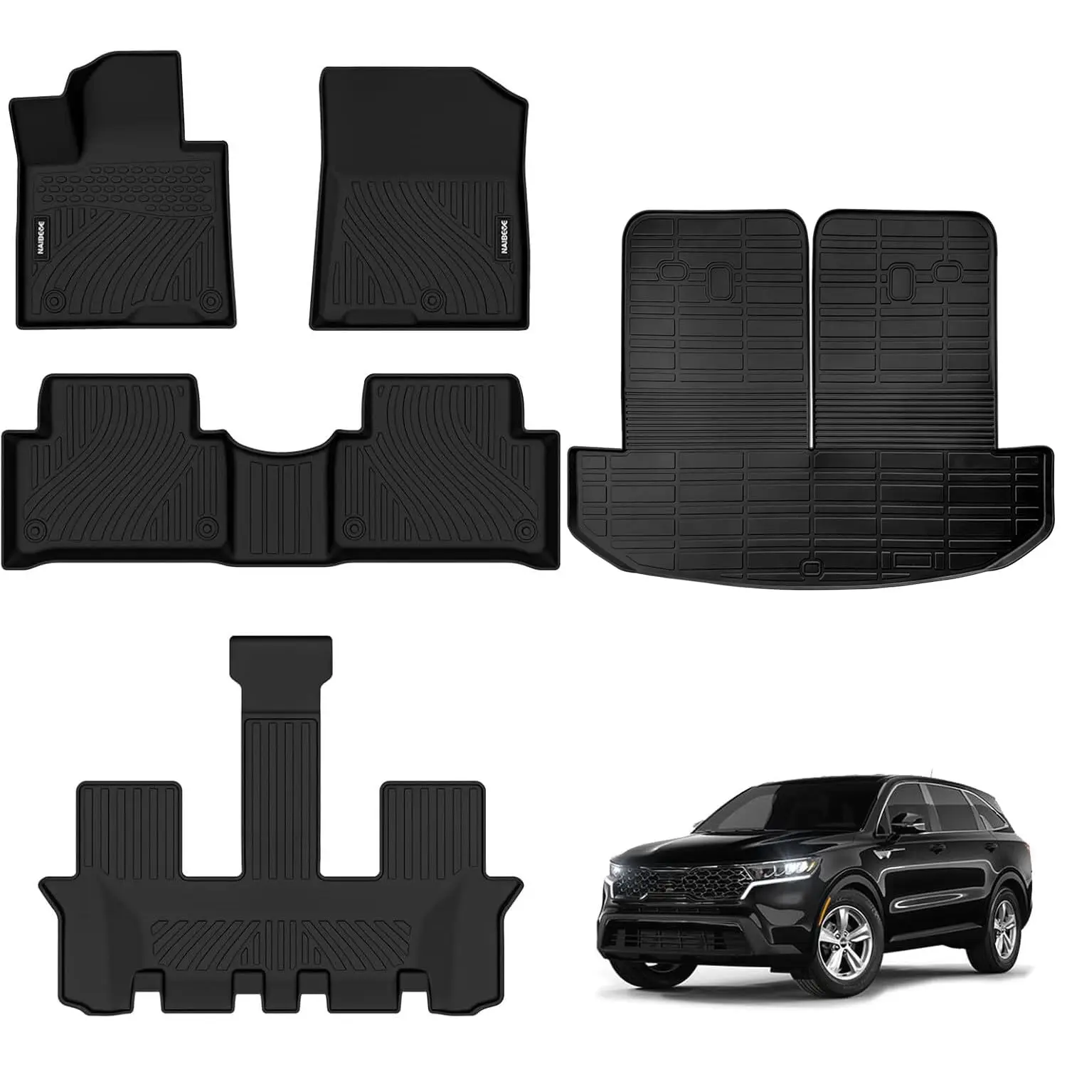 

Коврики для Kia Sorento 2021-2024 2025 2026 (не гибрид) — все погоды для Kia Sorento, напольные коврики, вкладыши для грузовых автомобилей и сиденья