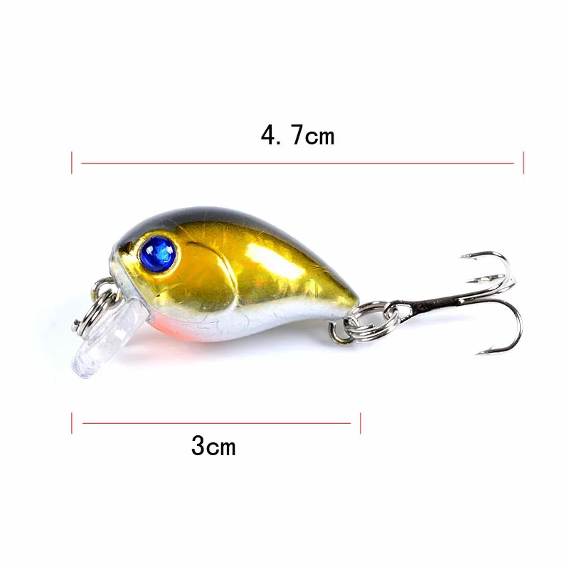 1 Pcs 3cm/3.1g Mini Crankbait Fishing Lure Floating Artificial Hard Bait Japan Minnow Tackle Trout Bass Carp Fishing Bait