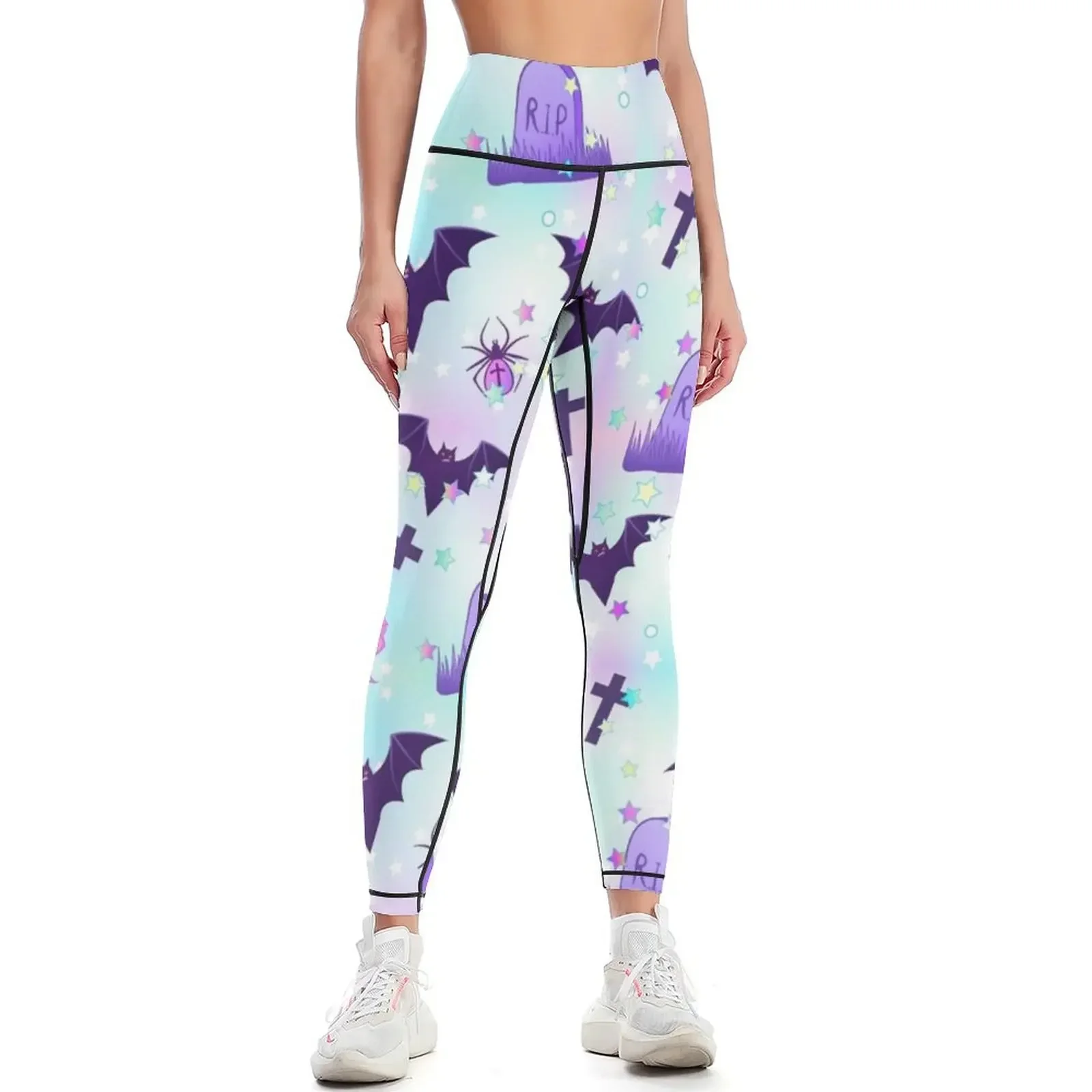 

Kawaii funny spooky pattern Leggings high waist fitness set gym Women's fitness workout clothes for Womens Leggings