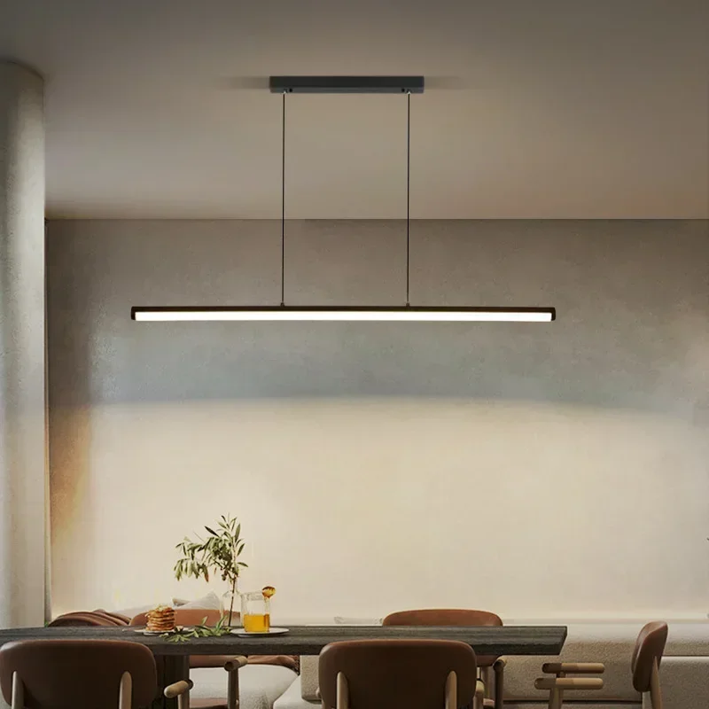 Modern Minimalista Alumínio LED Pendant Lamp, Long Strip, Pendurado Iluminação para Bar, Jantar, Sala de estar, Quarto, Decoração Luminárias