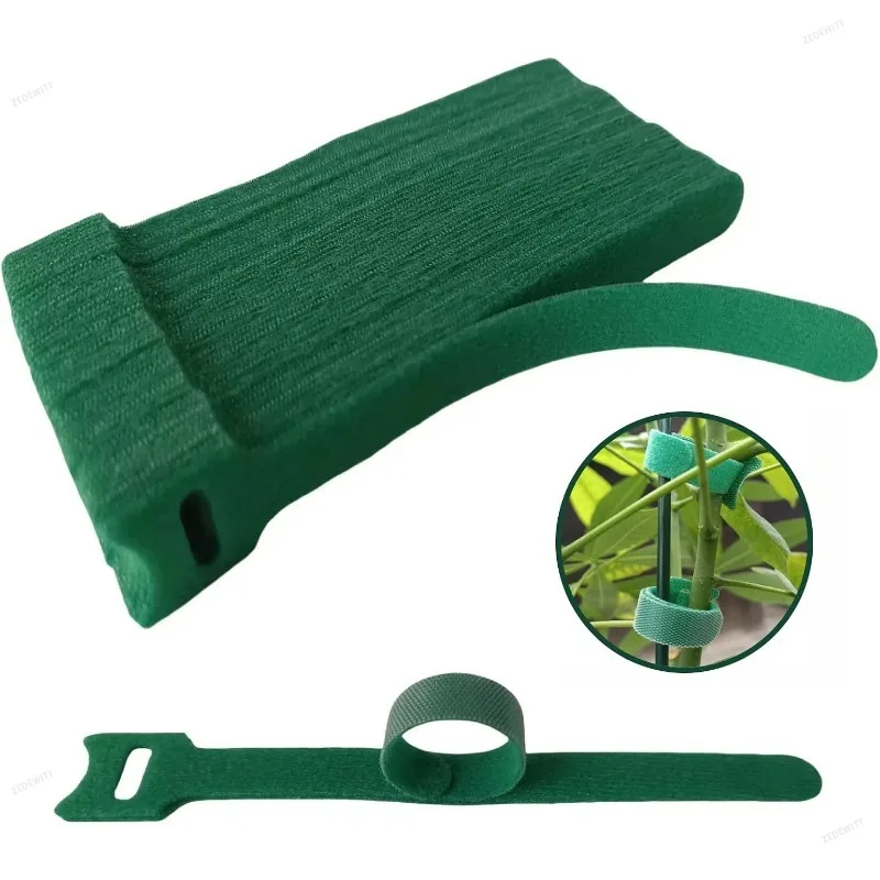 Nylon Plant Ties 50 100 200pcs Adjustable Non Slip Reusable Hook for Gardening Trellis Plant Support Organizing Accessories