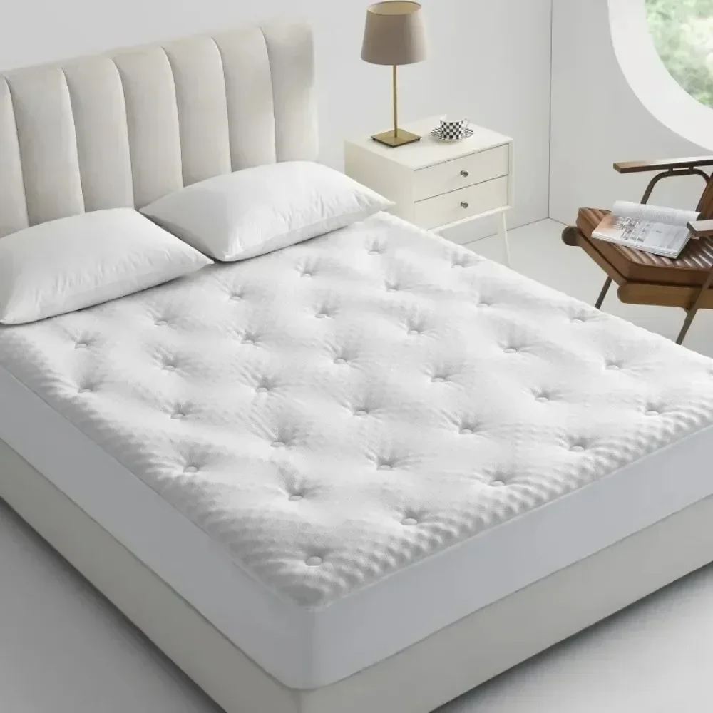 Materasso reversibile Queen Memory Foam, Coprimaterasso per uova in viscosa di bambù Queen Size, Materasso impermeabile silenzioso