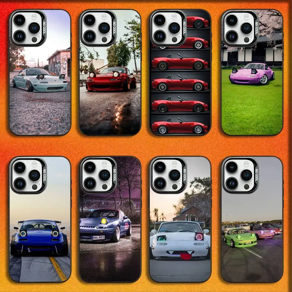 

Cool M-Miata Car M-MX5 Phone Case For iPhone 16,15,14,13,12,11,Mini,Pro,E,MAX Black Candy Matte Shockproof Cover