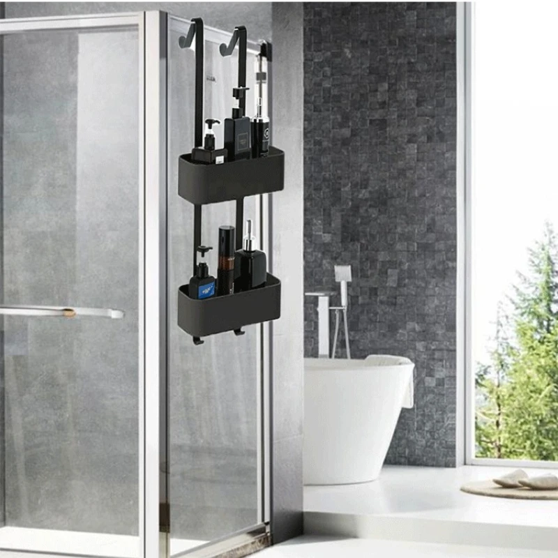 Non Punching Bathroom Shelves Wall Mounted Shelf Rust Proof Household Items Waterproof Bath Accessories Home and Organization