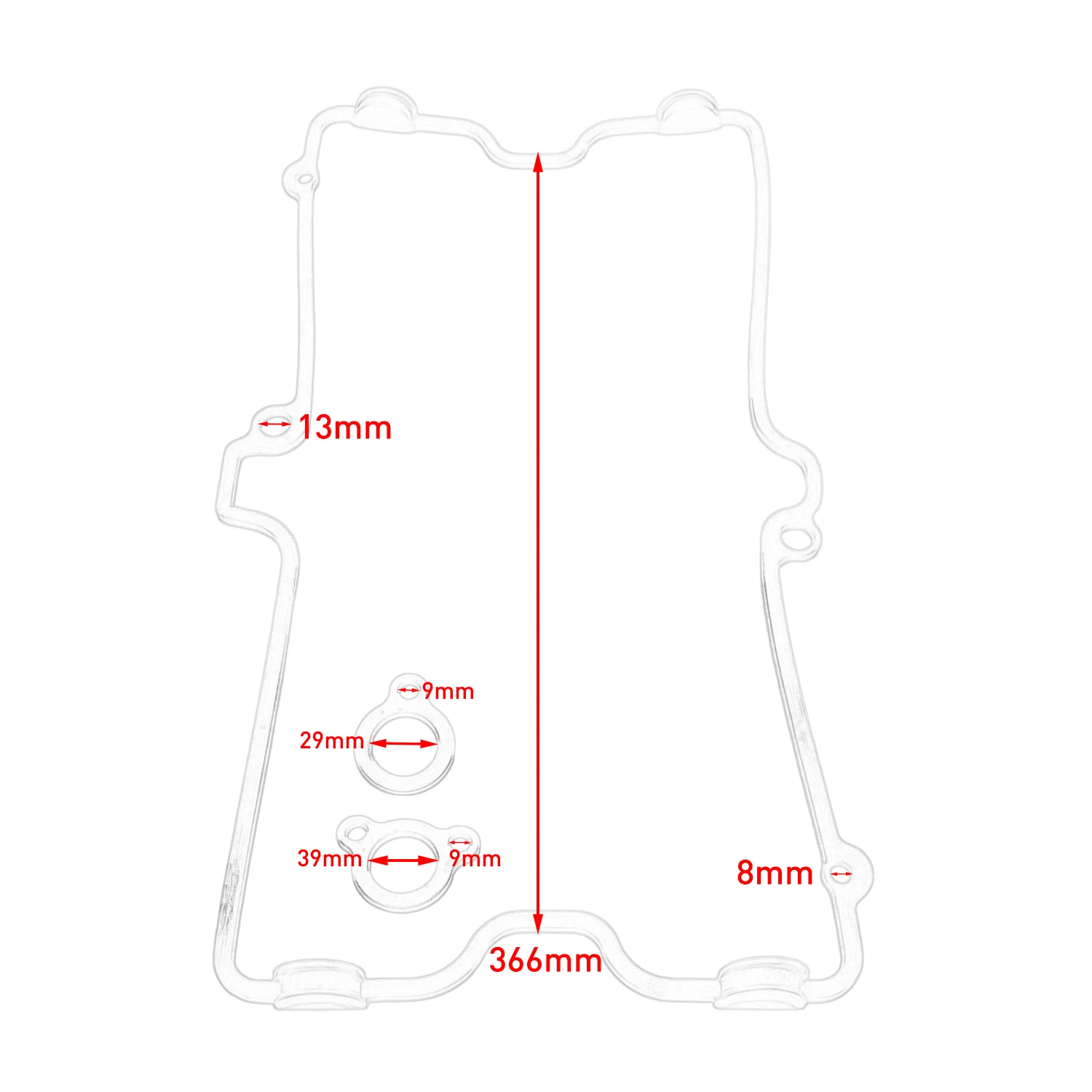 Zylinderkopfdichtungssatz für Suzuki GSX600 Katana 1988-2006, GSX750 1998-2006, 11173-27A02-000, Motorradzubehör. – Detail 1