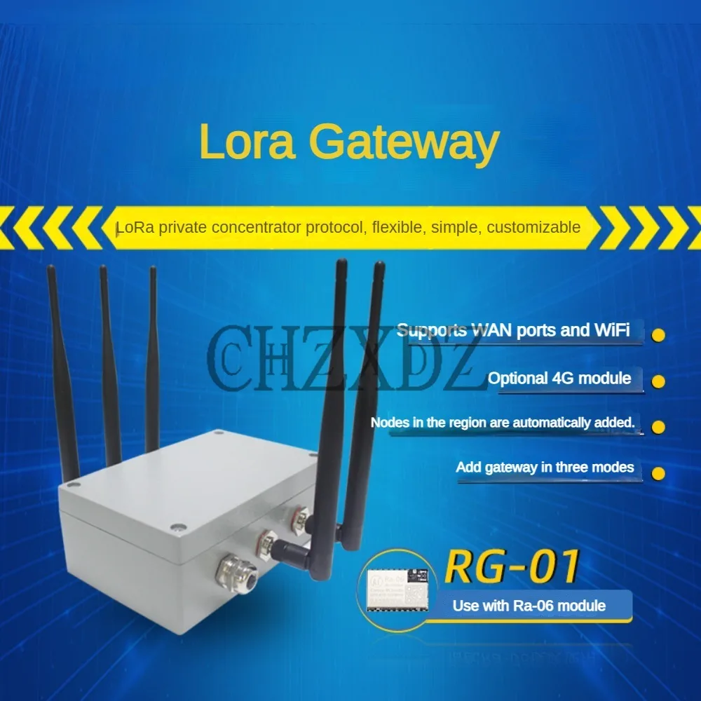 

Original New LoRa Concentrator Private Protocol Gateway Paired With LoRa Module Frequency Modulation Anti-interference RG-01