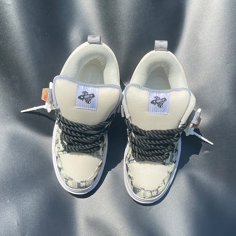New Fashionable Versatile Off-White Low-Top Loafers Casual Sneakers Men's Shoes Student Shoes Niche Light Luxury Trendy Shoes