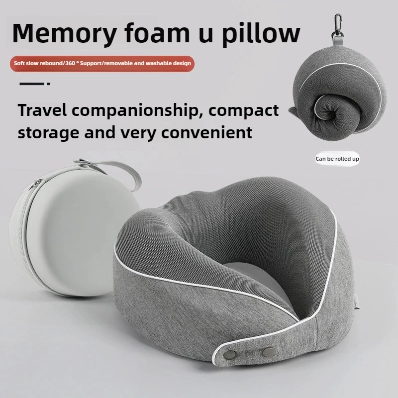 

Car Memory Foam U-Shaped Headrest Neck Support Travel Portable Vehicle Pillow