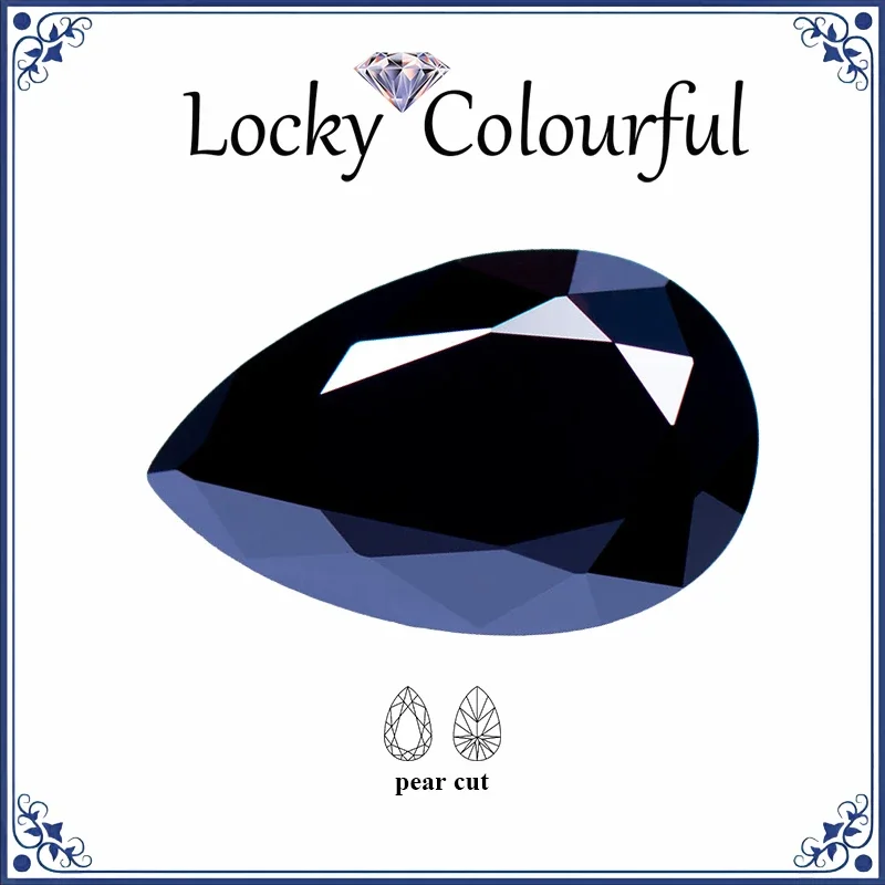 

Moissanite Black Color VVS1 Pear Shape Charms Beads for DIY Jewelry Making Ring Necklace Bracelet Materials with GRA Certificate