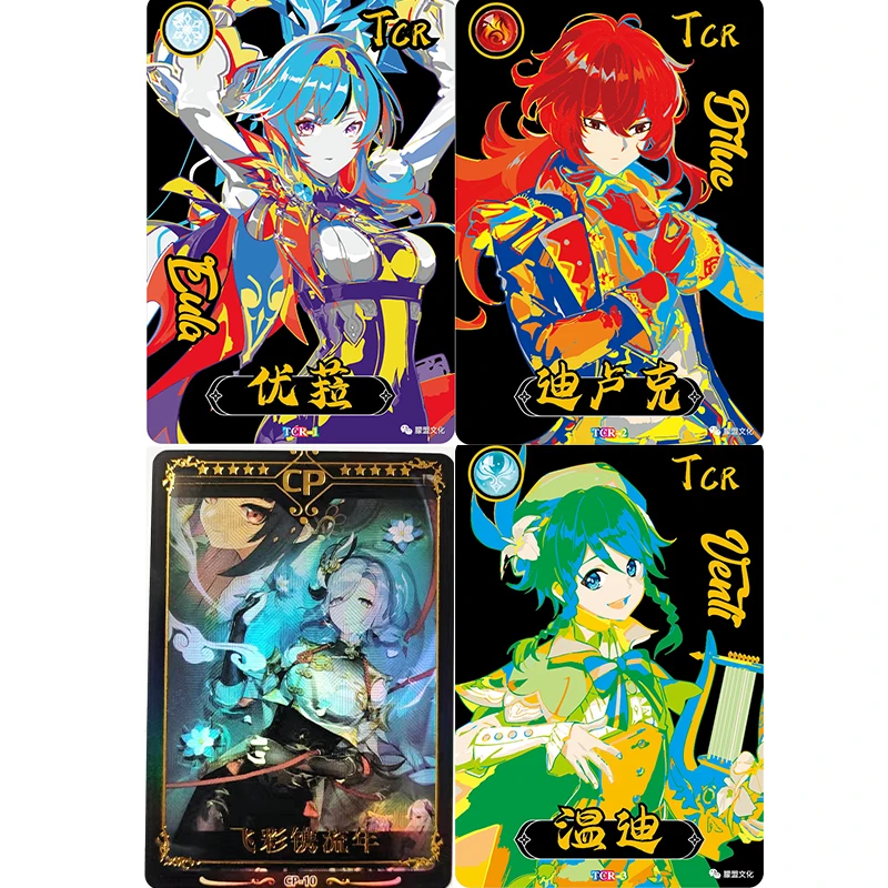 

Anime Goddess Story Kawaii TCR CP Flash Card Eula Diluc Ragnvindr Barbatos Collection Toys Solitaire Christmas Birthday Presents