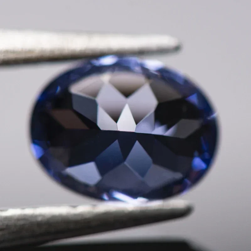 Lab Grown Sapphire Cornflower Color Oval Cut Top Quality Pendant Gemstones For Charms Jewel Making Selectable AGL Certificate