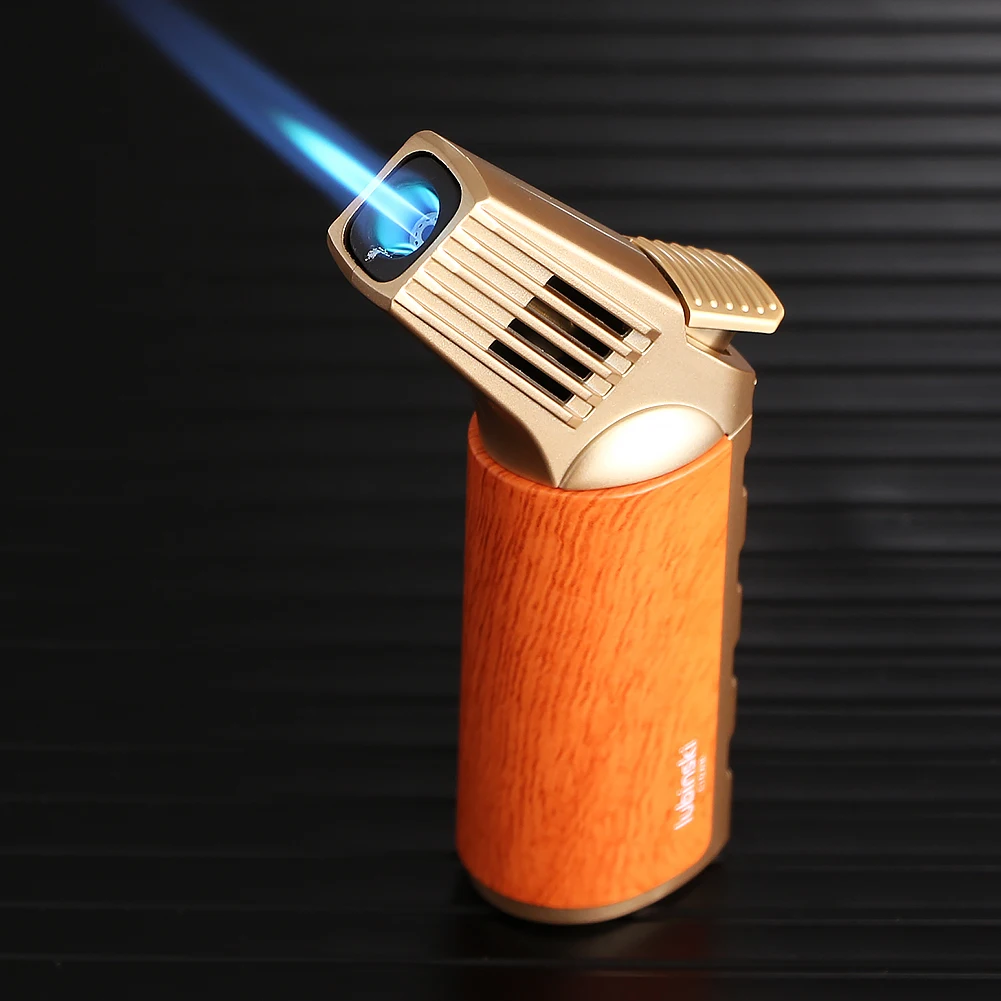 LUBINSKI Cigar Lighter Gun New Smoking Jet Torch Flame Gas Lighter Windproof Accessories Outdoor BBQ