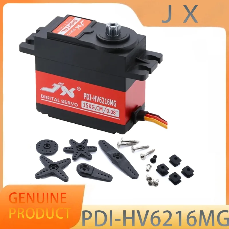 

JX Servo PDI-HV6216MG 15KG Digital Waterproof Servo High Torque Metal Gear Model Aircraft RC Remote Control Cars