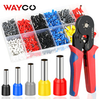 1200PCS Tubular Crimp Terminals Electrical Wire Cable Ferrules Connectors E0508 E7508 E1008 E1508 E2508 E4009 E6012 Ring Sleeve