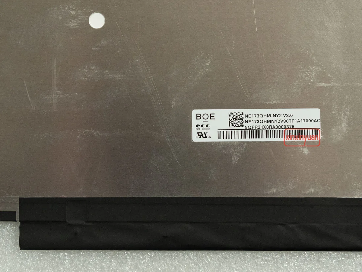 Imagem -04 - Tela Lcd Original do Portátil 173 Qhd2k 165hz Ne173qhm-ny2 Fit Ne173qhm Ny3 Ny4 Ny5 100 Srgb Exposição do Jogo Exposição 2560x1440 40 Pinos Edp