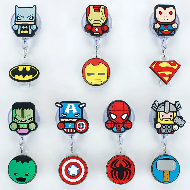 Marvel Spider-Man For ID Card Holder Scalable Toggle Clip Employee Card Doctor Nurse Chest Card Student Bus Card Holder